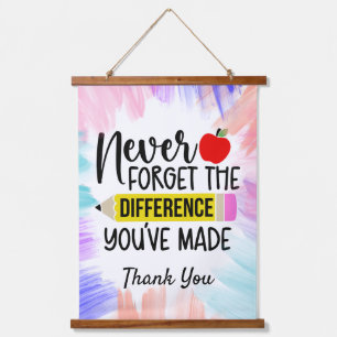 Teachers Thank You Wandteppich Mit Holzrahmen