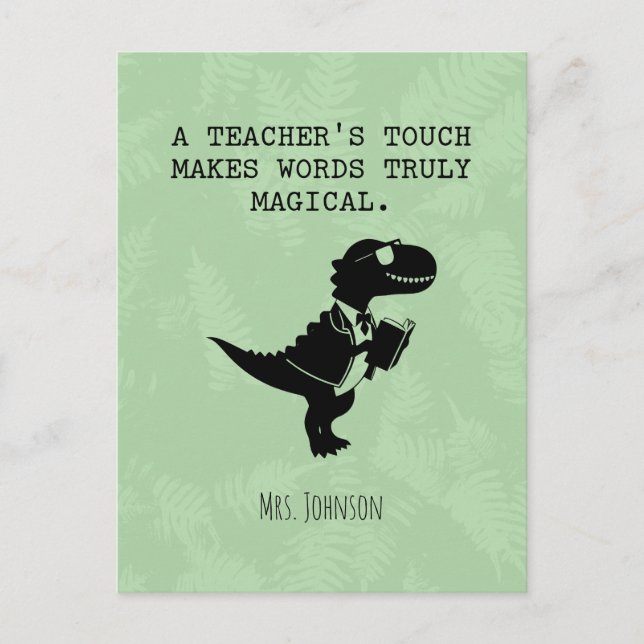 Teacher's Touch Makes Words Truly Magical Postkarte (Vorderseite)
