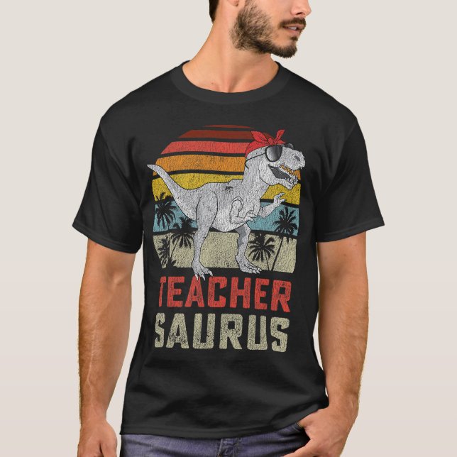 Teachersaurus T Rex Dinosaur Teacher Saurus Family T-Shirt (Vorderseite)