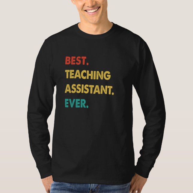 Teaching Assistant Retro Best Teaching Assistant E T-Shirt (Vorderseite)