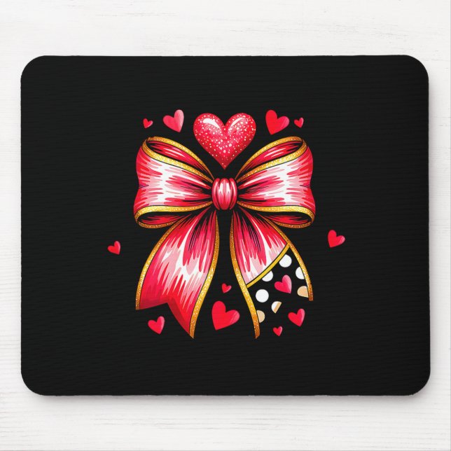 Teaching Is A Work Of Heart Pencil Bow Teacher Val Mousepad (Vorne)