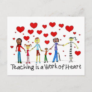 Teaching is a Work of Heart Postcard Postkarte