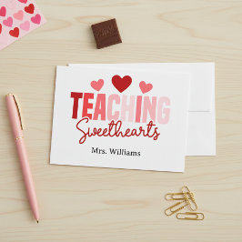 Teaching Sweethearts Custom Teacher Valentine  Karte