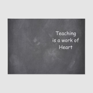 Teaching Work Heart Chalkboard Design Geschenk Ide Seidenpapier