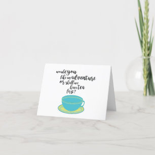 Teacup Art Adventurer geklappt Danke Karte