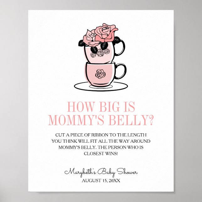 Teacup & Blume Babydusche Mommy's Bly Game Poster (Vorne)