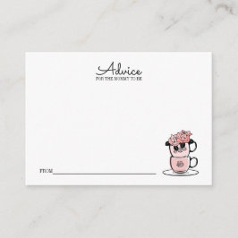 Teacup & Blume Babyduschenempfehlung für Mama Begleitkarte