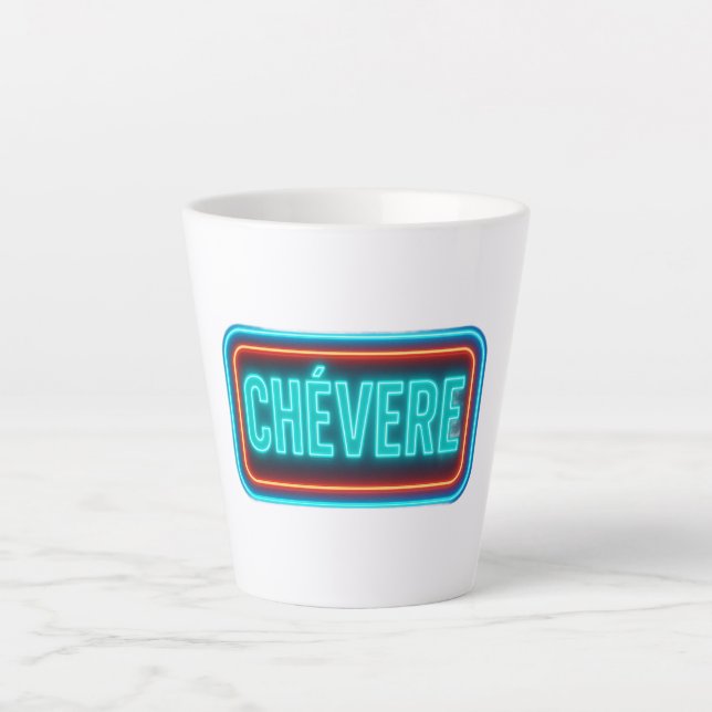Teacup Chevere Neon Design Milchtasse (Vorderseite)