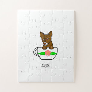 Teacup Chihuahua Puzzle 11 Zoll x 14 Zoll