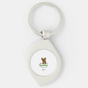 Teacup Chihuahua Swirl Schlüsselanhänger