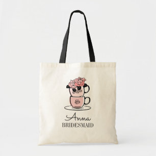 Teacup Fête des mariées Bridesmaid Sac fourre-tout
