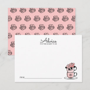 Teacup & Fleurs Baby shower Carte Conseils pour ma