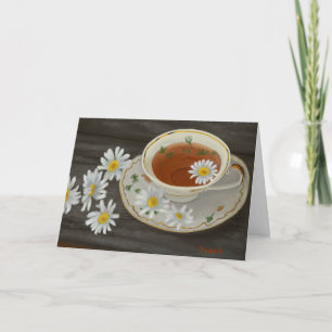 Teacup mit Blume Ermutigung Verse JW Karte