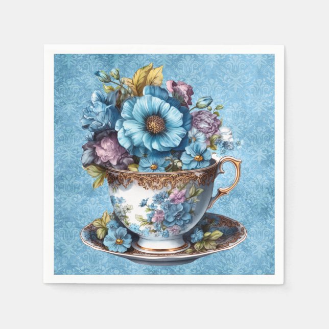 Teacup Napkins perfekt für Teezeit Serviette (Vorderseite)