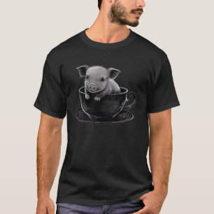 Teacup Pig Animal Wildlife Teacup Schweine 1 T-Shirt