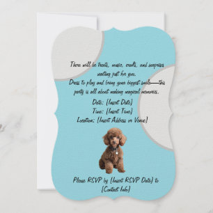Teacup Poodle Baby Party Einladung