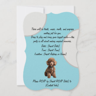Teacup Poodle Baby Party Einladung