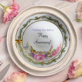 Teacup Round-Anniversary-Karte Karte