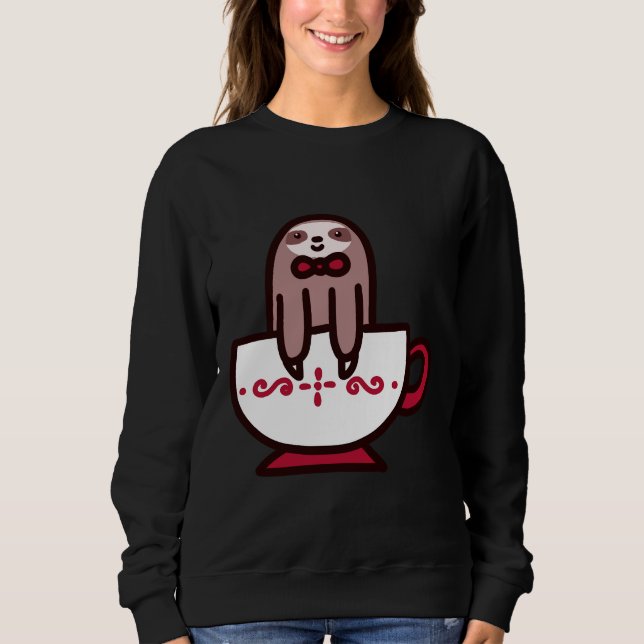 Teacup Sloth 52 Sweatshirt (Vorderseite)