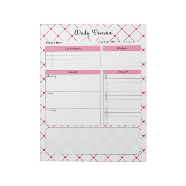 Teacup-Süssen _ Tägliche Übersicht Notizblock (Rotiert)