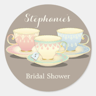 Teacup Trio Chic Brautparty Tee Party Sticker