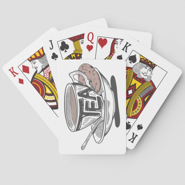 Teacup und Untertasse Spielkarten (Rückseite)