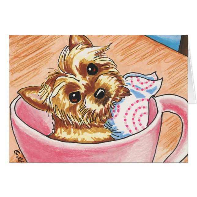 Teacup Yorkie von Off-Leash Art (Vorderseite (Horizontal))