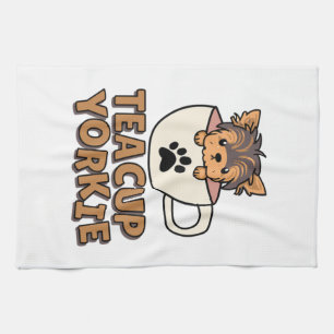 Teacup Yorkie-Welpe Geschirrtuch