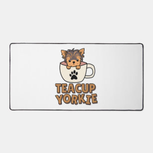 Teacup Yorkie Welpe Schreibtischunterlage