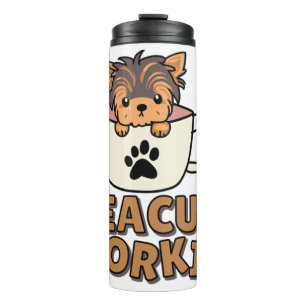 Teacup Yorkie Welpe Thermosbecher