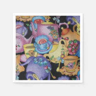 Teacups und Teekannen Serviette