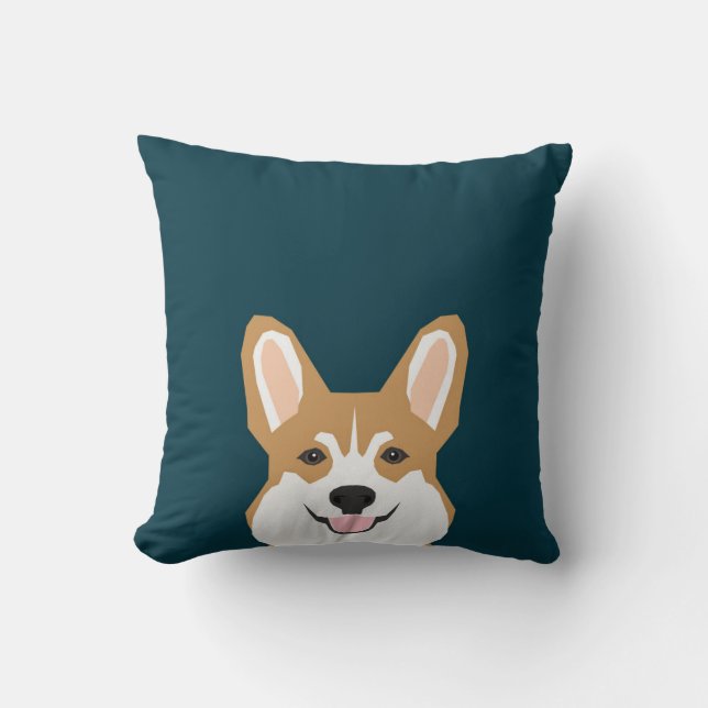 Teagan - Pembroke Welsh Corgi Hund Kissen (Vorderseite)