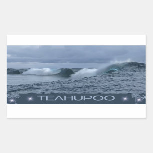 Teahupoo Rechteckiger Aufkleber