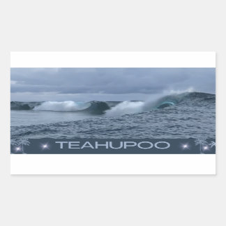 Teahupoo Rechteckiger Aufkleber