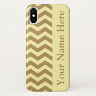 Teak Cream Neutral Chevrons iPhone X Hülle