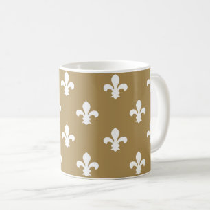 Teak Neutral Fleur de Lys Kaffeetasse