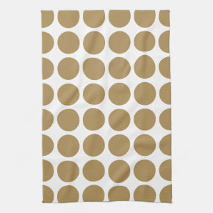 Teak Neutral Punkte Küchentuch