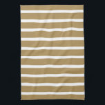 Teak-neutrale Streifen Handtuch<br><div class="desc">Horizontale Streifen in einer warmen,  neutralen Farbpalette.</div>