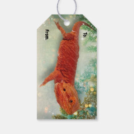Teak the Bartded Dragon Christmas Gift Tag (Baum) Geschenkanhänger