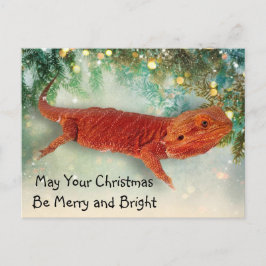 Teak the Bearded Dragon Christmas Carte postale