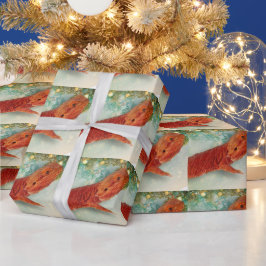 Teak the Bearded Dragon Wrapping Paper Roll Geschenkpapier
