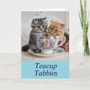 Teakup Tabbies Faltkarte Karte