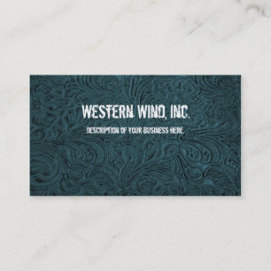 Teal a usiné le carte de visite en cuir