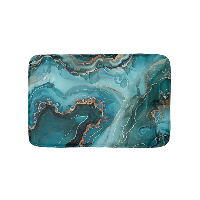 Teal-Achat-Badematte Badematte (Vorderseite)
