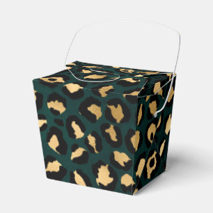 Teal and Gold Leopard Series Design 1 Geschenkschachtel
