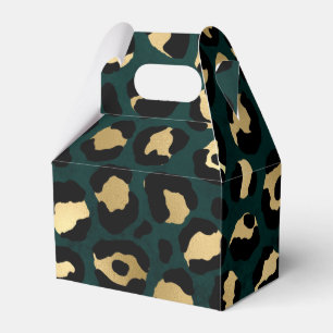 Teal and Gold Leopard Series Design 1 Geschenkschachtel
