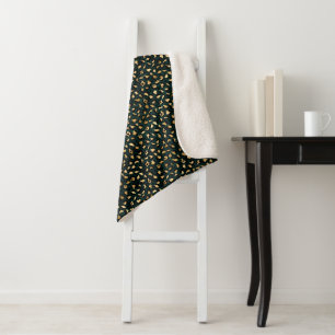 Teal and Gold Leopard Series Design 1 Sherpadecke