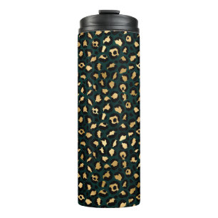 Teal and Gold Leopard Series Design 1 Thermosbecher