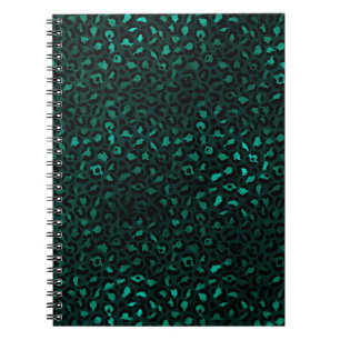 Teal and Gold Leopard Series Design 4 Notizblock