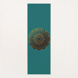 Teal and Gold Mandala Yogamatte